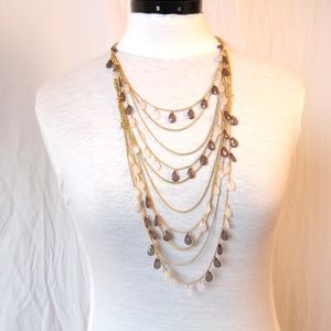 Gold-tone beaded necklace